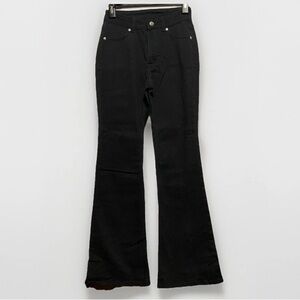 Divided H&M Curvy High Waist Flare Black Stretch Denim Jeans Womens 0 (24x31)
